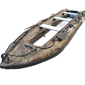 Goethe GTK470 CE Camouflage Fishing Camping Aufblasbares Kajak Hydro Force Angel kajak Fuß paddel mit Elektromotor boot