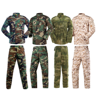 Vêtements tactiques de sécurité Ensemble chemise et pantalon Vêtements de chasse pour hommes Uniforme noir Fatigue Camo Combat Uniforme Style ACU
