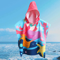 Cape de bain avec cordon de serrage pour garçons et filles