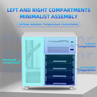 4-Bay Mid-Tower Metall NAS-Gehäuse Mini ITX 9,9L Hot-Swap Speicher-Chassis mit SATA-Backplane SFX-Netzteil 120mm Lüfter-Unterstützung