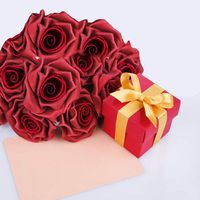 Ruban de satin fait à la main 38mm 1 1/2 pouces bricolage matériel boîte-cadeau Rose éternelle ruban personnalisé pour emballage cadeau