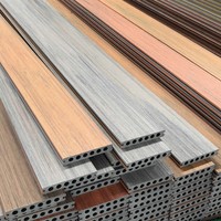 Plancher de terrasse en WPC gris 3D gaufré moderne européen pour piscine