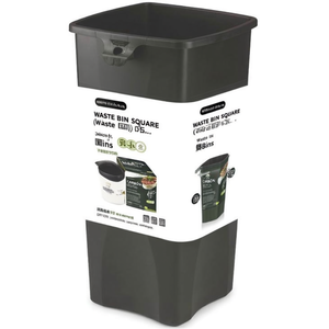 Waste <b>Bin</b> <b>Square</b> 87 L Black For Indoor Outdoor Use - Product Image 2