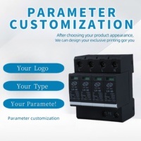 Parasurtenseur industriel LeiHao 20kA-40kA 275V T2 4P noir pour système solaire et équipement électronique, protection contre la foudre PV CE