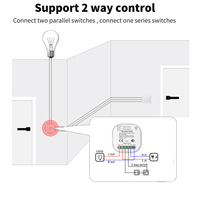 LEDEAST QX-302 Cinétique D'énergie Auto-génération RF433 Tuya wifi Sans Fil Télécommande Interrupteur Mural Lumière