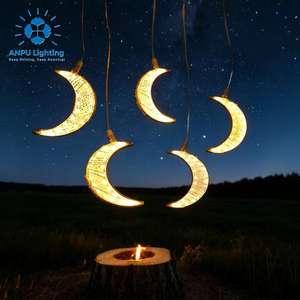 Guirlande lumineuse LED romantique Anpu en forme de lune, indice de protection IP65, pour la décoration de plafond de mariage et d'événements, motif lumineux - Product Image 1