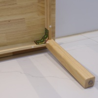 Table d'activités rectangulaire en bois de caoutchouc pour enfants de maternelle