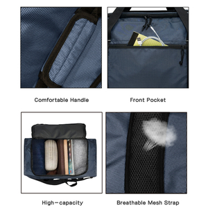Bolsa de lona de poliéster con compartimento para zapatos, correa ajustable, plegable, ligera, de gran capacidad, para viajes, unisex - Product Image 4