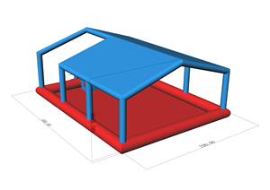 Kích thước tùy chỉnh hồ bơi nước <span class=keywords><strong>Inflatable</strong></span> với Lều công viên nước sản phẩm trên bán - Product Image 6