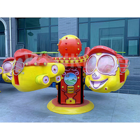 Prix usine monnayeur LED lumières Mini 3 joueurs océan thème carrousel, Funfair Ride pour centre de divertissement familial