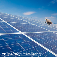 Joint d'étanchéité en caoutchouc EPDM anti-UV et imperméable personnalisé pour station photovoltaïque, bande d'étanchéité en caoutchouc pour panneau solaire
