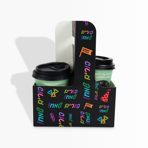 Portavasos para Llevar Café, Diseño Personalizado, para 2 Vasos, con Asa - Product Image 6