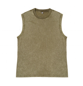 Débardeur Vintage Lavé pour Homme – T-shirt Sans Manches Décontracté et Ample, Style Urbain Tendance de Marque - Product Image 3