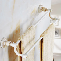 WANFAN porte-serviettes moderne de luxe mural antique porte-serviettes en laiton étagères de salle de bain avec 2 porte-serviettes accessoire de salle de bain