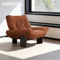 Fauteuil inclinable confortable en bois massif de luxe léger italien, fauteuil de salon, sensation haut de gamme