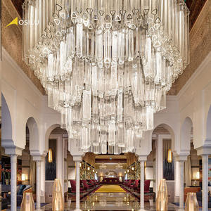 <span class=keywords><strong>Foyer</strong></span> contemporain grand hall d'art luxe moderne nordique hôtel salle à manger décor lustre cristal grande mosquée lustre éclairage - Product Image 4