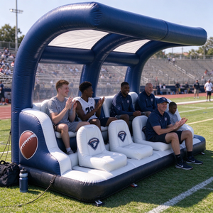 Banqueta Inflable Comercial de PVC para Fútbol, Cabina Inflable con Temática de Fútbol para Fiestas Infantiles, Asientos para Eventos al Aire Libre - Product Image 2