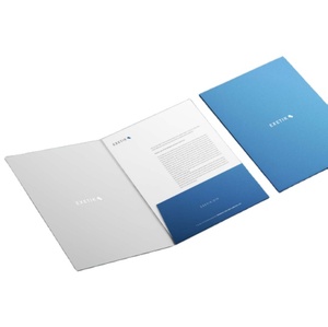 Custom pocket folder with card holder printing