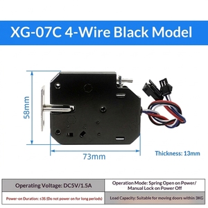 XG-07C Surface Mount <b>Small</b> <b>Lock</b> for Vending Machine Cabinet Storage Door 5V/12V/24V Electronic XG-07C <b>Small</b> Vending Machine XG-0 - Product Image 6