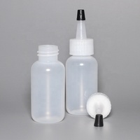 30ml 1 Oz LDPE plástico hombro redondo pequeño pigmento pegamento arena pintura botella exprimible con tapón de rosca