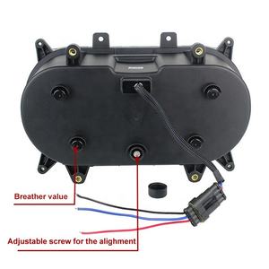 Doppio <span class=keywords><strong>proiettore</strong></span> per fari a doppio <span class=keywords><strong>led</strong></span> adatto per Harley Touring Road Glide 2015-2020 parti di ricambio nero/cromato - Product Image 5