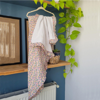 Couverture pour bébé en coton 100% à volants floraux, tricotée à la main, respirante, literie pour nourrissons, confortable, qualité supérieure, quatre saisons