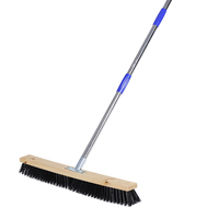 Brosse de nettoyage robuste pour sols en bois, nylon et béton, pour terrasses extérieures