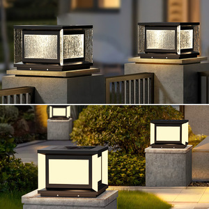 Lampe solaire à pilier Nightsappan, IP55, étanche, pour extérieur, lampe de poteau moderne, LED, pour portail, clôture, cour, garde-corps, mur - Product Image 3