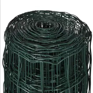 Rollo de malla de alambre soldado galvanizado recubierto de PVC de 1/2 ''Panel de valla de alambre soldado