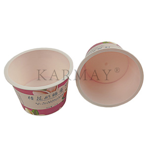 Osmanthus Cheese Pudding 80g Round PP <b>Plastic</b> <b>Cup</b> Single Wall Digital Printed Bowl - Product Image 3