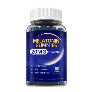 Gummies à la mélatonine pour le sommeil 10mg Glycinate Magnésium Marque privée Sans sucre 5mg - Product Image 1
