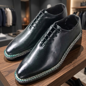 Norwegian Handcrafted Goodyear Welted High Quality Cow Leather Lace-Up Oxford <b>Wedding</b> <b>Shoes</b> Waterproof Lightweight Autumn - Product Image 3