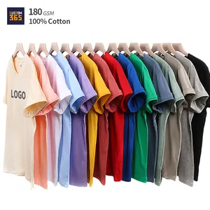 180 GSM 100% Cotton Customized Blank Mens Shirts Printed Men's Blank Tshirt 100 Cotton