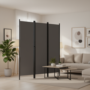 Separador de ambientes de 3 paneles, 59.1x70.9 pulgadas, color antracita, pantalla plegable, diseño minimalista, partición móvil para sala de estar - Product Image 2