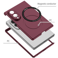 Funda Magnética Plegable para Samsung Galaxy Z Fold 8 Wide 7 6, Compatible con Soporte para Auto, Cámara Elevada, Protección Total a Prueba de Golpes