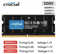 Mémoire RAM DDR5 4800MHz 5600MHz 16GB 32GB SODIMM, neuve et d'occasion, originale, PC 8GB, UDIMM PC5 DDR5 RAM
