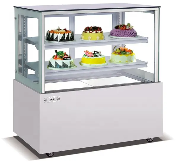 ซูเปอร์มาร์เก็ตอุปกรณ์ทำความเย็นตู้โชว์แสดงเค้กแช่เย็น