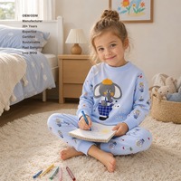 Ensemble de pyjamas pour enfants unisexe Vêtements de nuit d'été en coton imprimé Pyjamas et vêtements pour enfants Matériel 100% coton pour filles