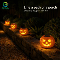 Lampe solaire citrouille de luxe pour Halloween, vente en gros directe usine, décoration de jardin haut de gamme B2C pour les fêtes saisonnières très demandées
