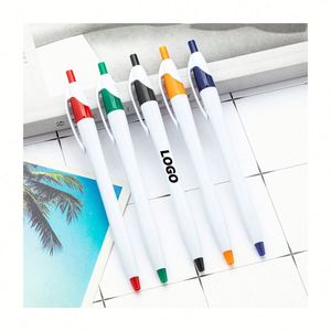 Custom Logo <b>Retractable</b> Ballpoint - Thin Promotional Advertising With Clip, Bulk Gift <b>Pens</b> for Business - Product Image 1