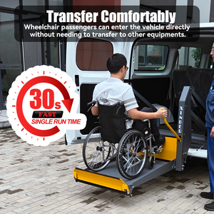 Kursi roda listrik hidrolik, kursi roda Platform angkat Retrofit kendaraan Lift untuk orang cacat truk Bus pintu belakang - Product Image 1