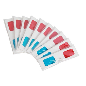 White personalized <span class=keywords><strong>3D</strong></span> red and blue glasses paper disposal <span class=keywords><strong>3D</strong></span> cinema glasses the Wholesale - Product Image 1