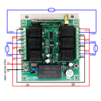 Interrupteur à télécommande sans fil DC 12V AC 220V, relais 6 canaux, contrôle industriel pour portes, fenêtres, code roulant
