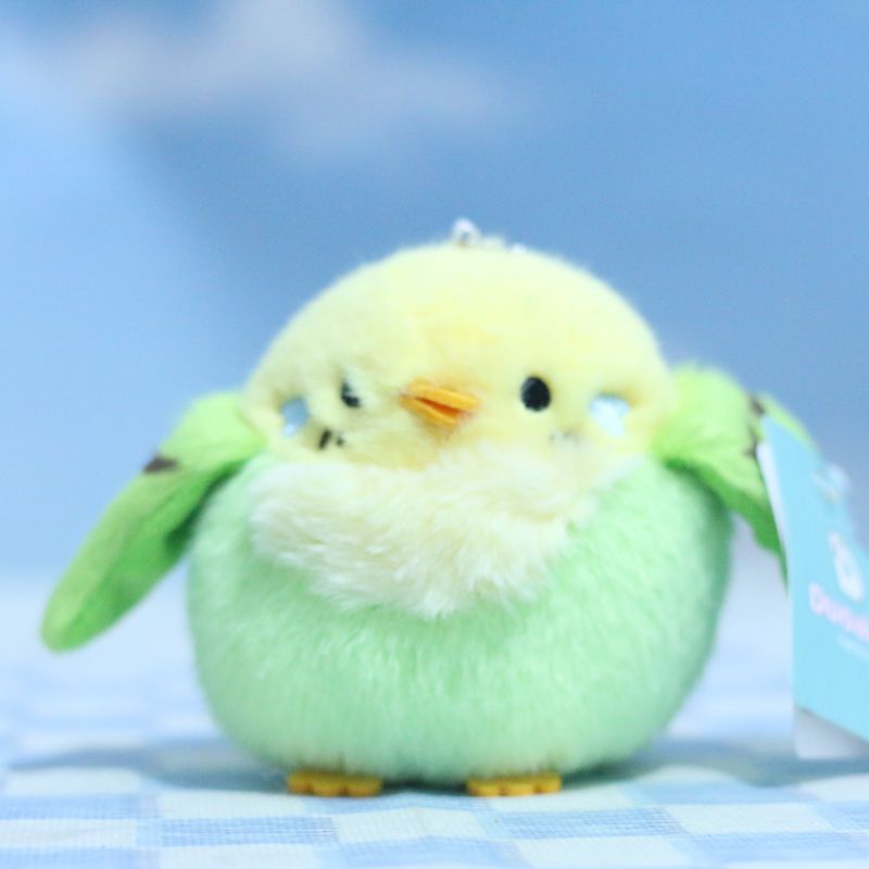 鳥のぬいぐるみキーホルダーおもちゃソフトミニぬいぐるみスズメ