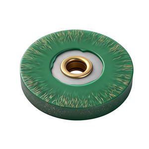 Brosse rotative industrielle en acier pour élimination de la rouille, avec roue recouverte de caoutchouc, pour usage sur banc de travail - Product Image 3