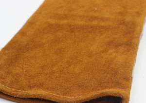 Guantes de soldadura de cuero dividido de vaca marrón Palma de cuero doble para chimenea Guantes DE TRABAJO DE SEGURIDAD resistentes al calor - Product Image 2