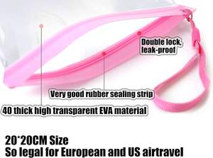 <span class=keywords><strong>Bolsa</strong></span> de Aseo Reutilizable UIOWIO Personalizada de EVA, Aprobada por la TSA, con Cierre Hermético, Accesorios para <span class=keywords><strong>Aeropuerto</strong></span> y Aerolínea, <span class=keywords><strong>Bolsa</strong></span> Organizadora - Product Image 2