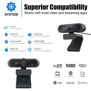 <span class=keywords><strong>QHD</strong></span> 1944P USB التركيز التلقائي كاميرا زاوية واسعة الكمبيوتر كاميرا ويب مع ميكروفون للألعاب مؤتمر تي في بوكس أندرويد - Product Image 4