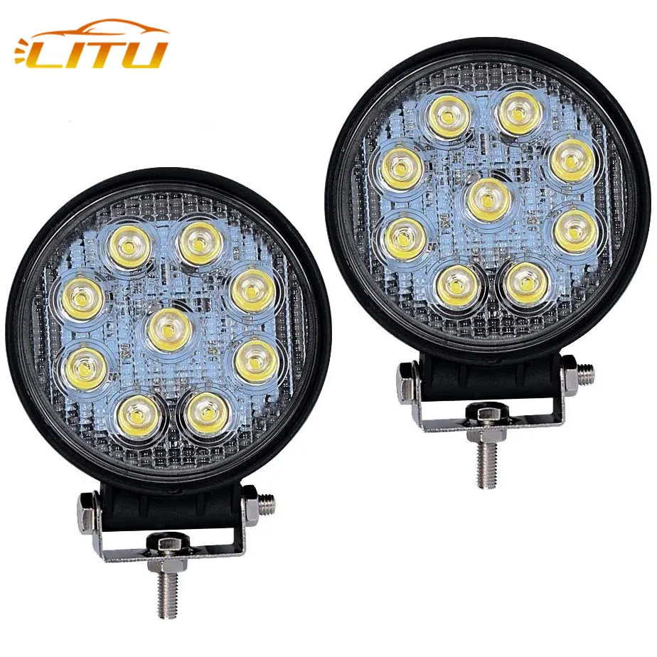 All'ingrosso paraurti rotondo ad alta potenza 18w giallo 4.5 pollici auto 12v 4x4 trattore Led luce di lavoro di guida di lavoro Led nebbia/luci di guida