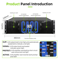 Ses sistemi alıcısı ve amplifikatörler için profesyonel 1000W Stereo güç amplifikatörü CA18 ampliamplide Potencia